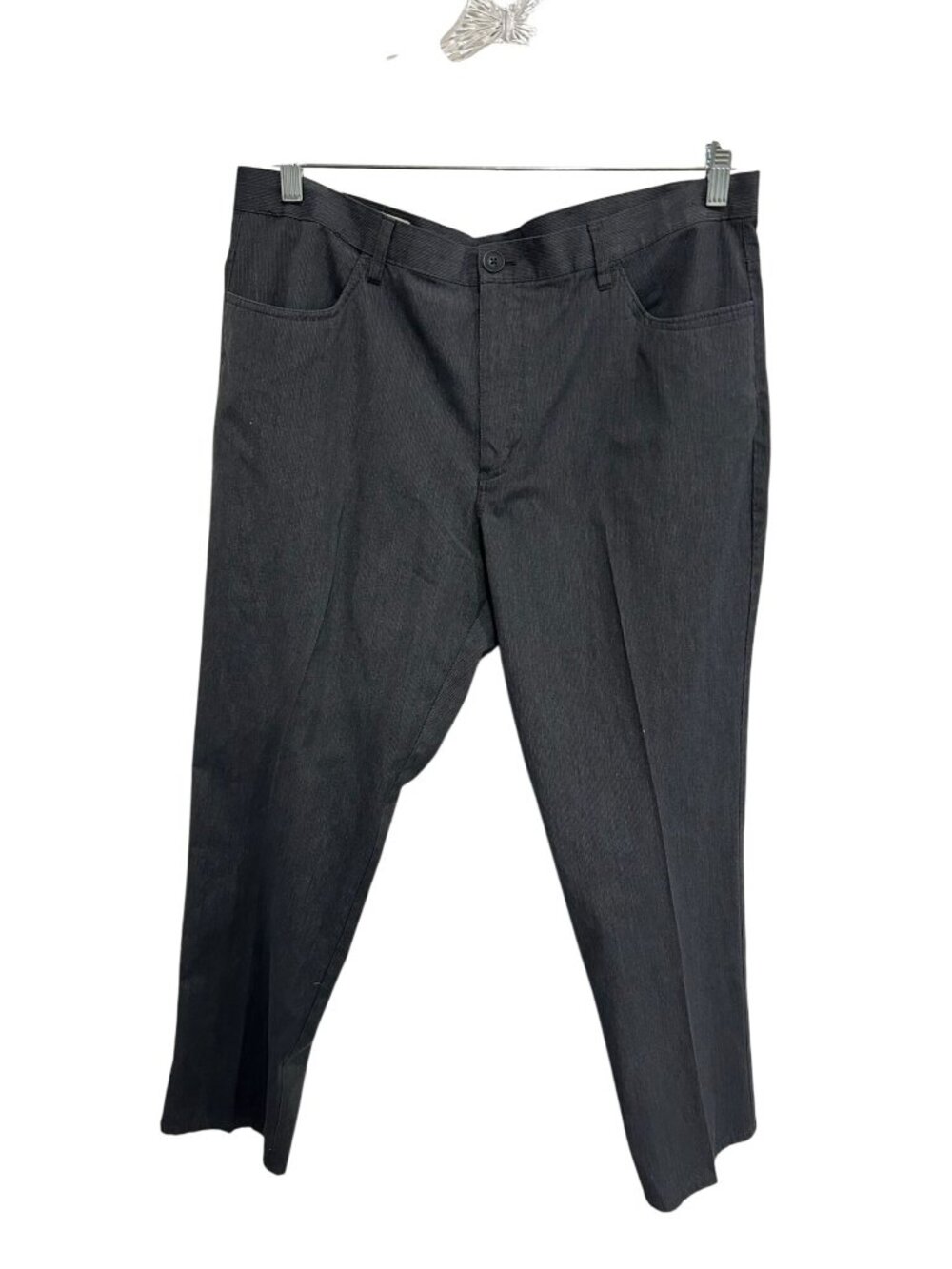 Perry Ellis Portfolio 36x30 Mens Gray Slim Fit Pants Minimalist Timeless Style